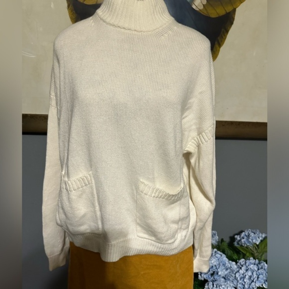 Fishermen style j crew cotton sweater. Euc